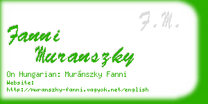 fanni muranszky business card